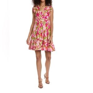 Taylor Pink Sleeveless Wrap Sundress